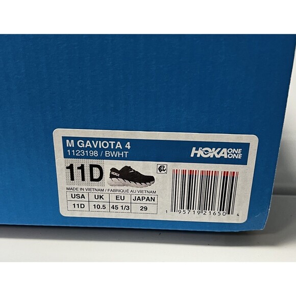 Hoka One One Men’s Size 11 D Black/White Running Low Top Sneakers athletic Shoes main image 8